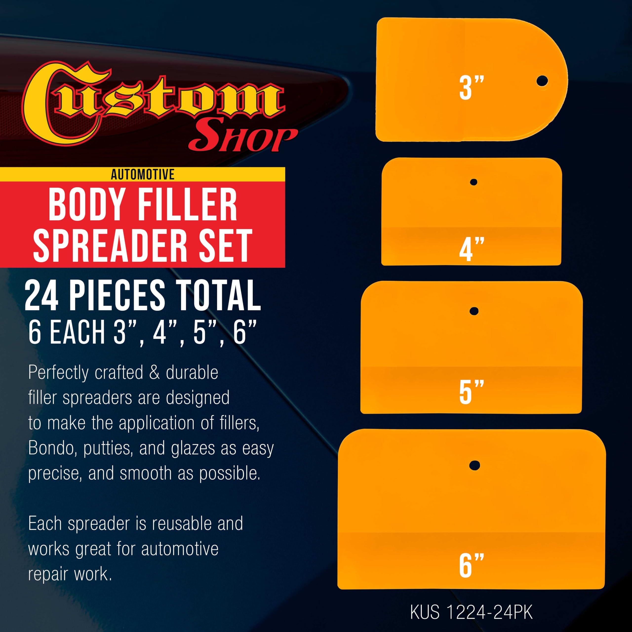 Custom Shop 5in spreader pack ideal for putties and glazes.