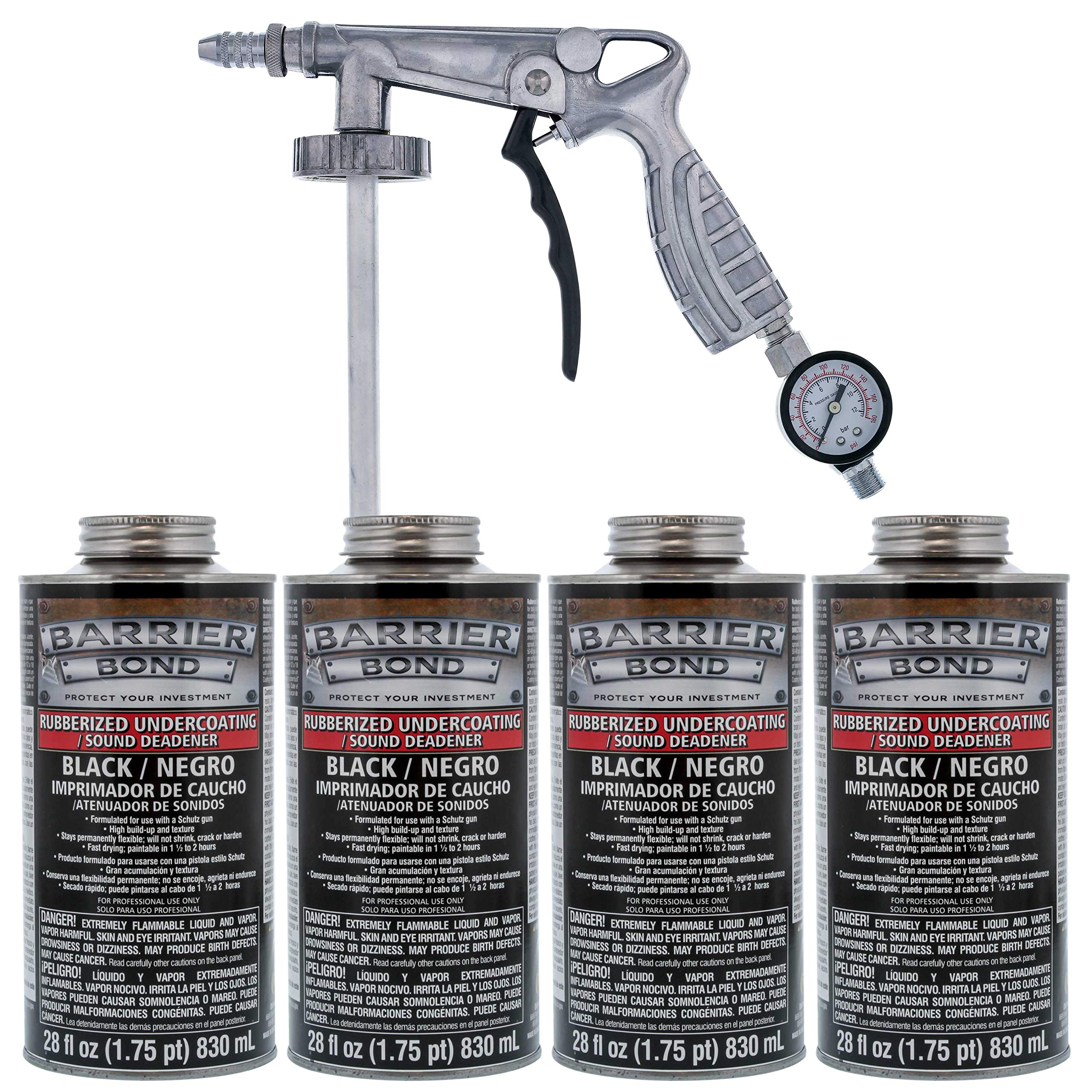 Custom Shop Barrier Bond rubberized undercoating spray for vehicle undercarriage protection and noise reduction