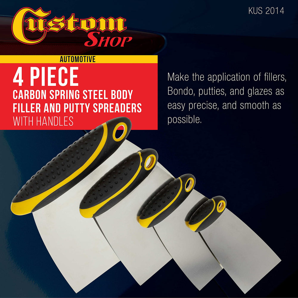 Custom Shop carbon steel blades close-up for smooth, precise spreading
