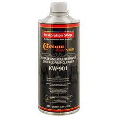 Custom Shop KW901 grease and wax remover bottle for fast surface decontamination before painting.
