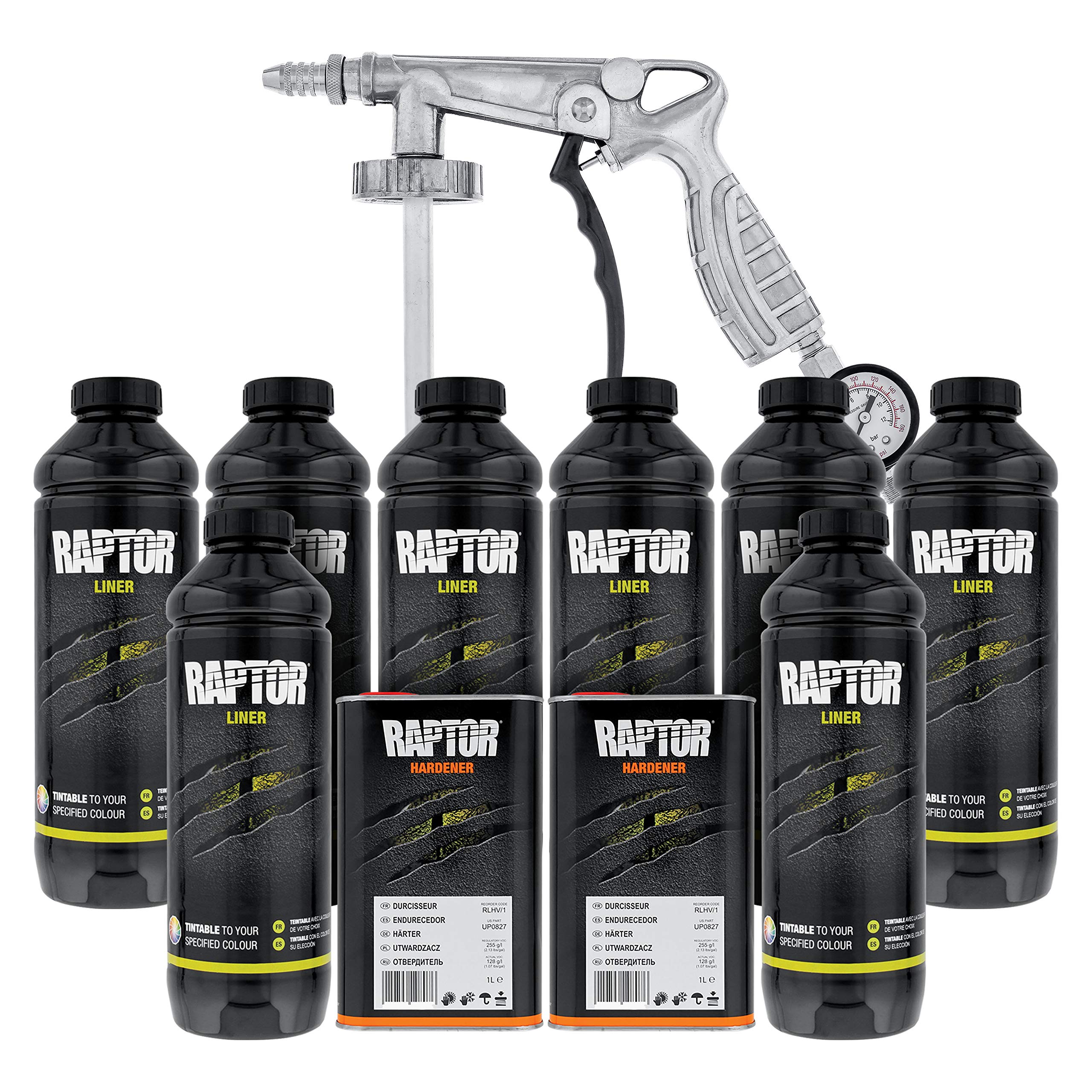Custom Shop Raptor bedliner application close-up revealing even texture and strong adhesion.