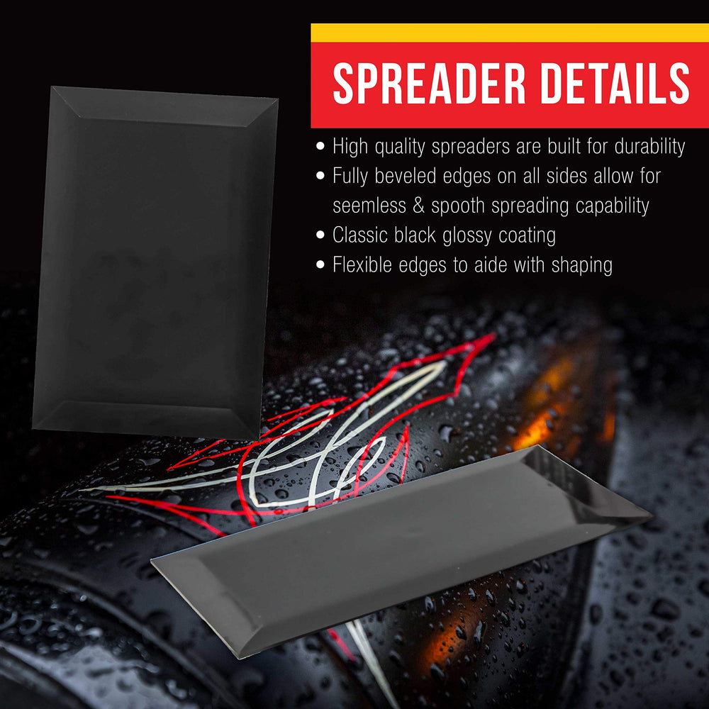 Flexible-edge close-up on a Custom Shop spreader for smooth results
