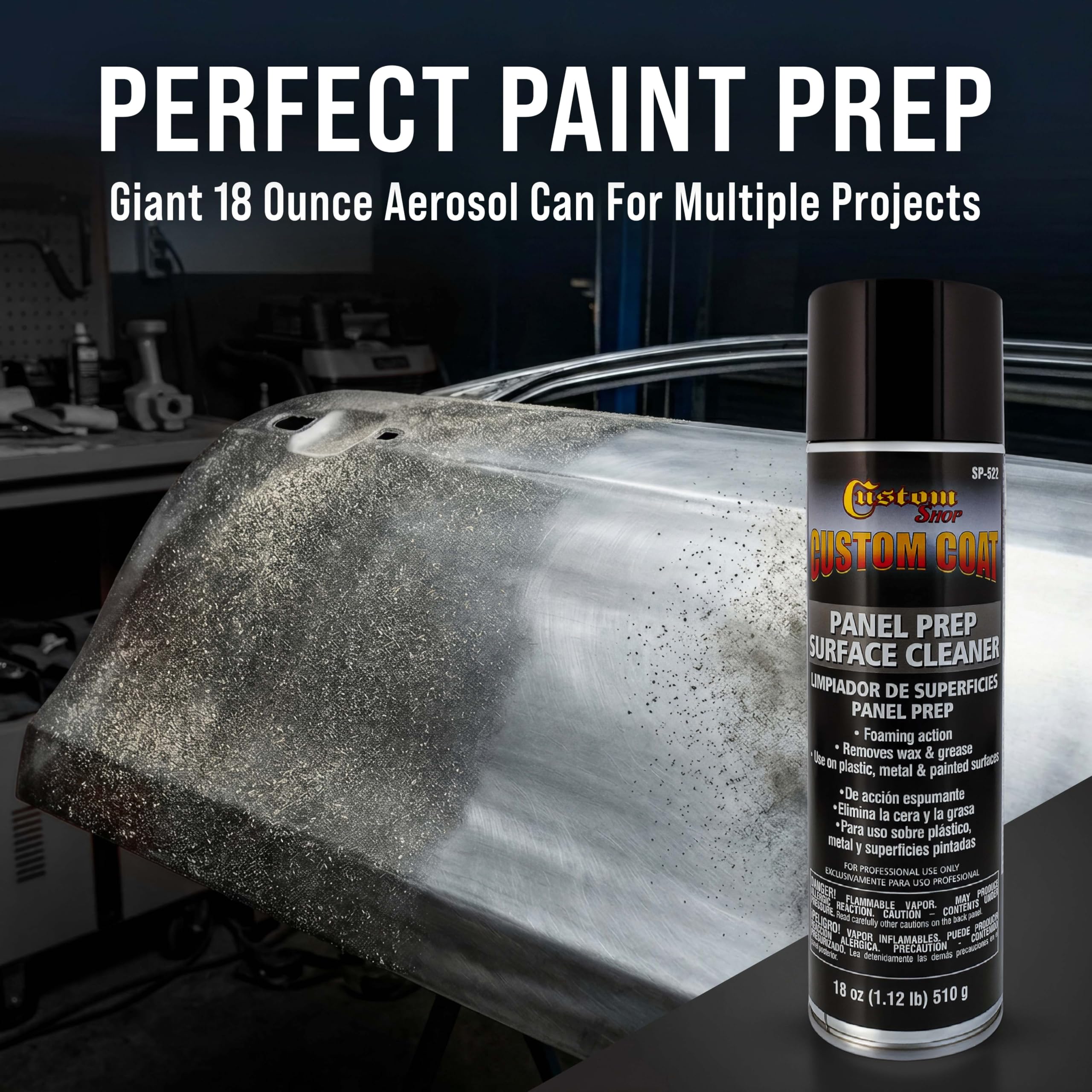 Custom Shop Wax and Grease Remover aids adhesion by removing road debris