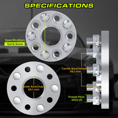 Customadeonly spacer image highlights 66.1mm reach for precise hub alignment