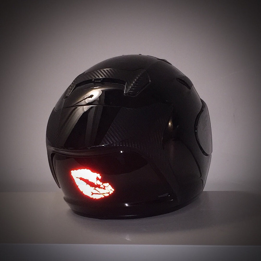 customtaylor33 Skull crossbones lips design adds bold flair to helmets and gear
