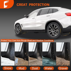 Cusvivid Ford F-150 mud flaps rear-right fit guard rear wheels against debris spray.