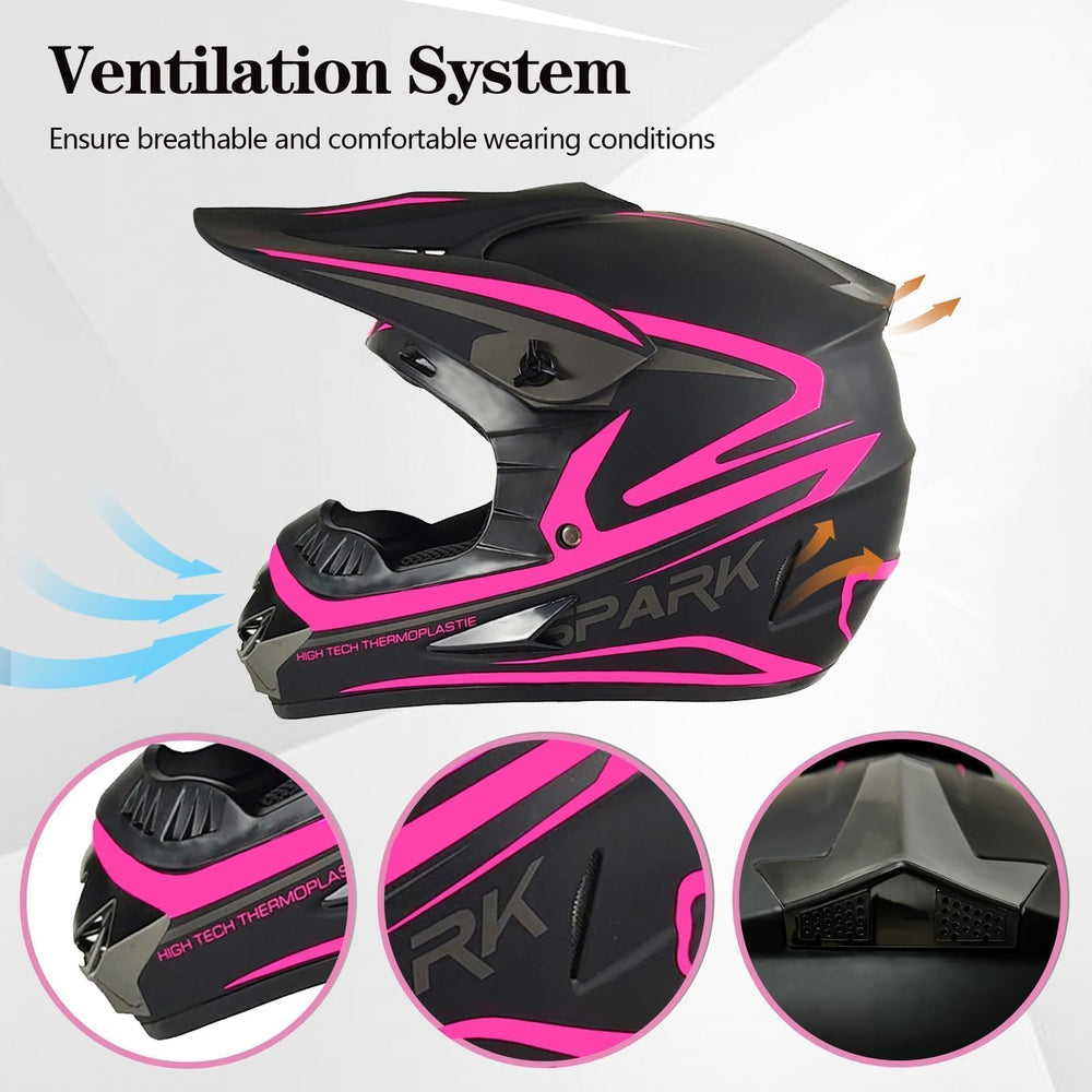 CUTEY pink helmet quick-release buckle for easy on/off