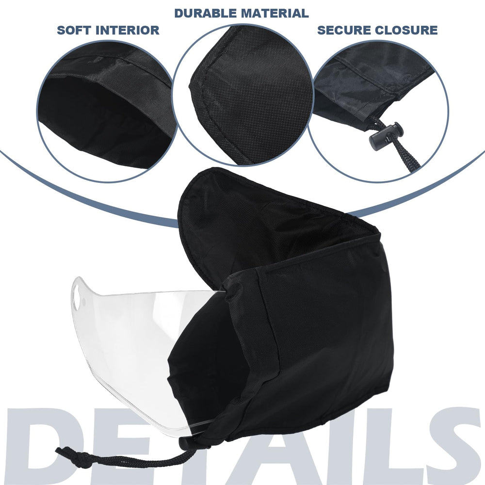 Cutecrop visor bag drawstring closure keeps visor secure during transport.