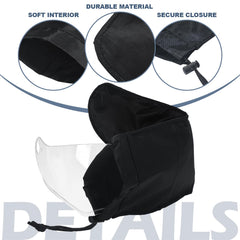 Cutecrop visor bag drawstring closure keeps visor secure during transport.