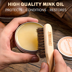 CUTEUP horsehair brush for lifting dirt without harming leather fibers