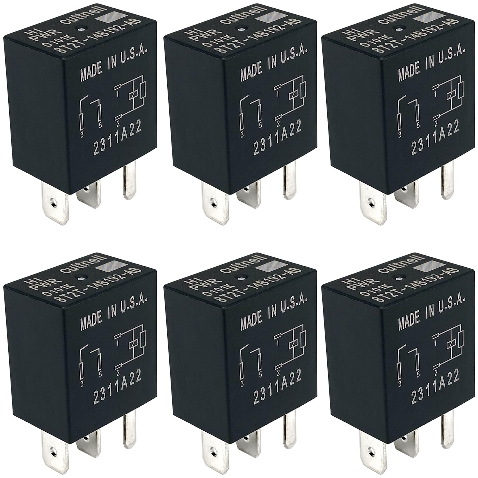 Cuttnell 8T2T-14B192-AB relay front view for Ford wiring