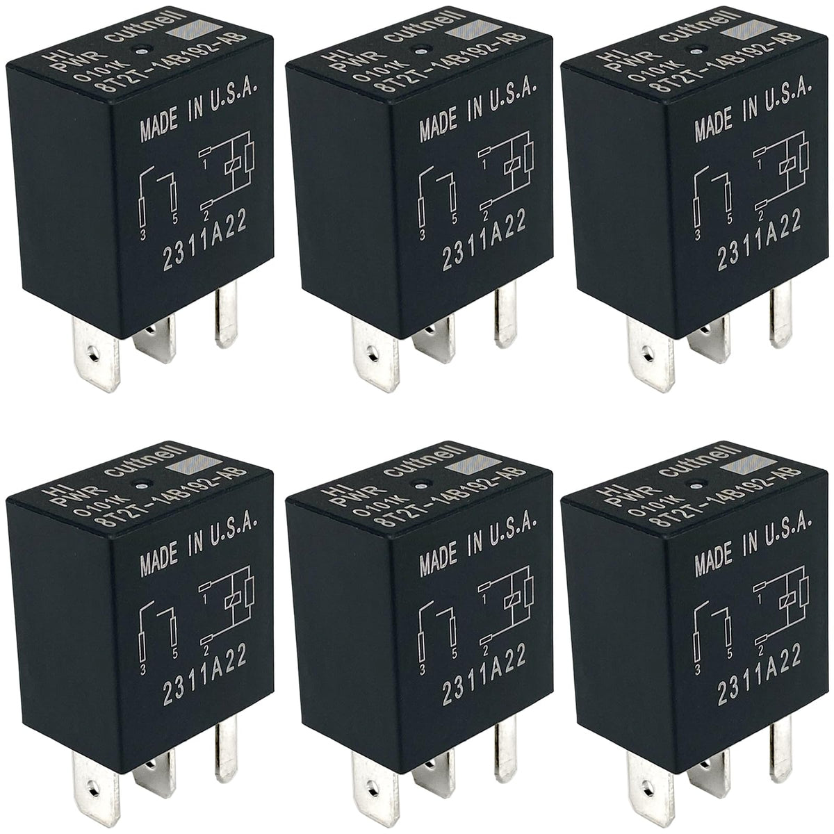 Cuttnell 8T2T-14B192-AB relay front view for Ford wiring