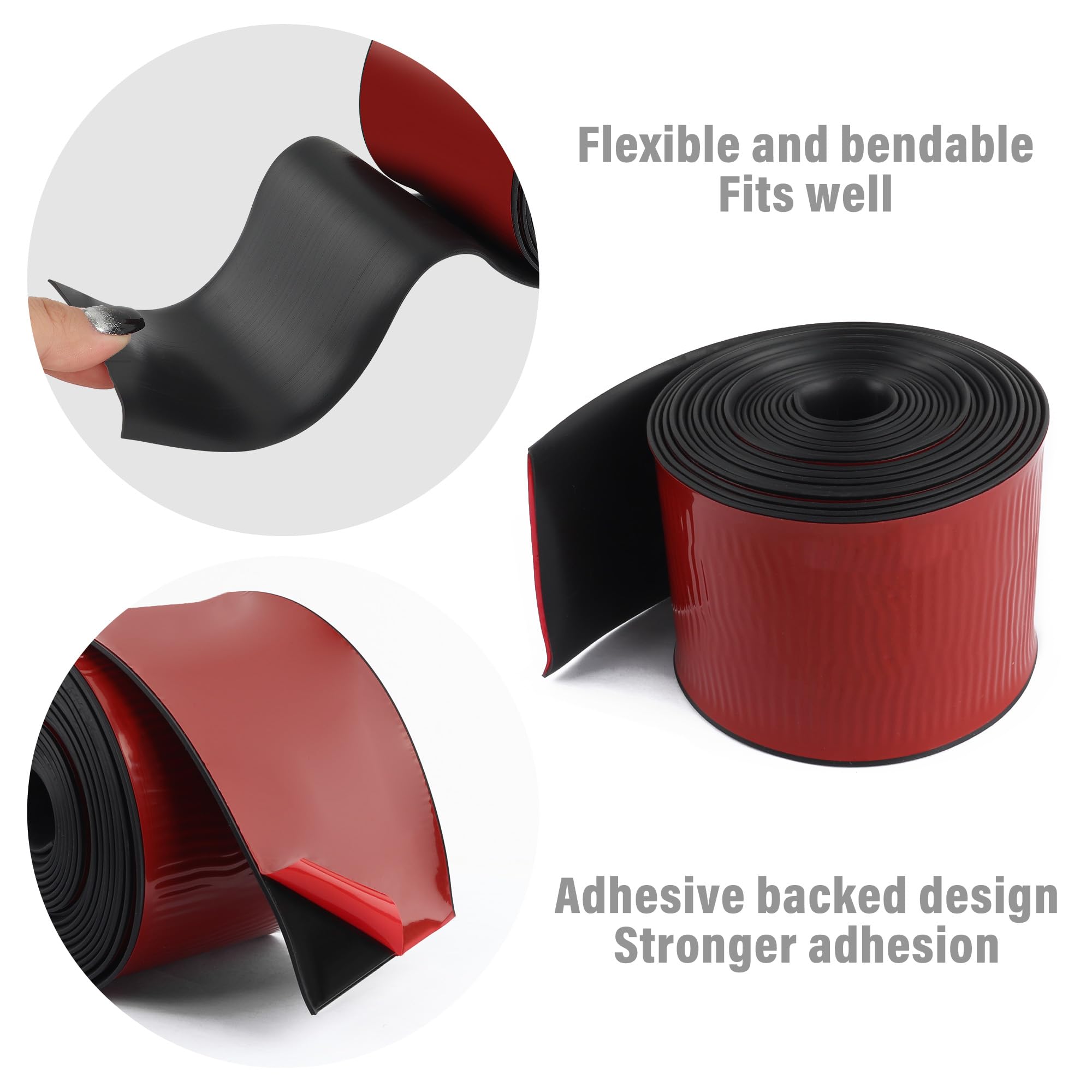 CXCCOI rubber side-skirt material close-up shows durable elastic protection.