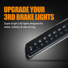 Cxdar brake light LED with 12 red LEDs for stronger braking signal.