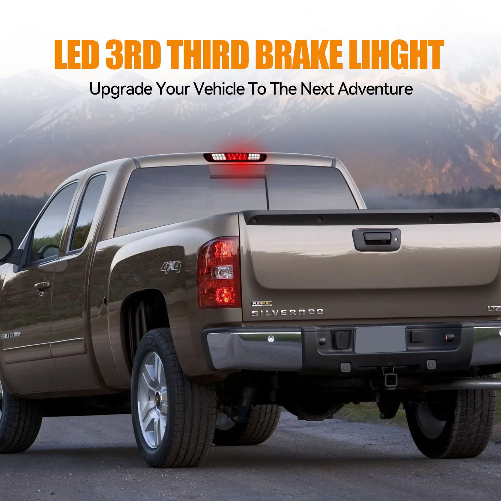 Cxdar brake light lit at night improves visibility.