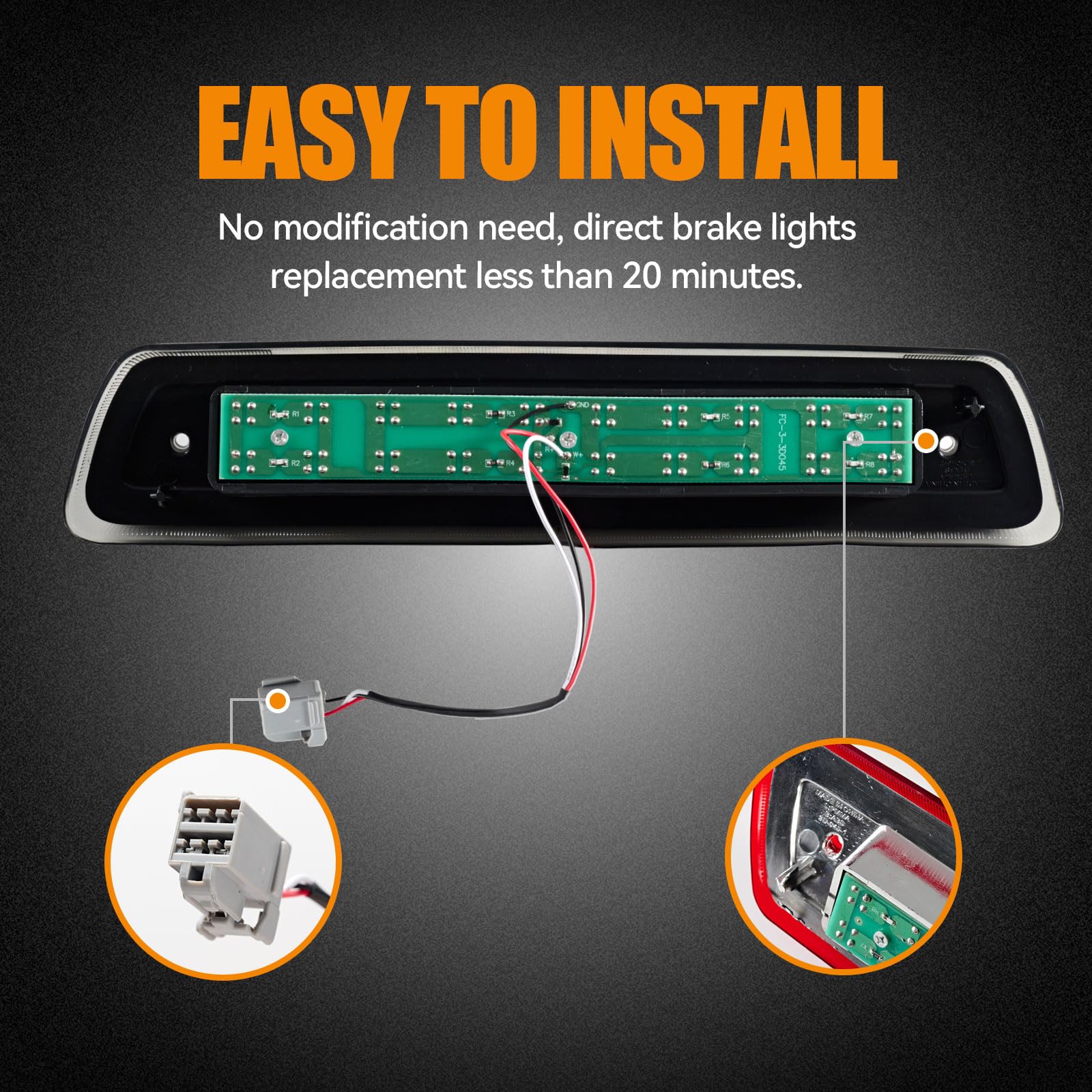 Cxdar cargo light with 8 white LEDs for clearer cargo illumination.
