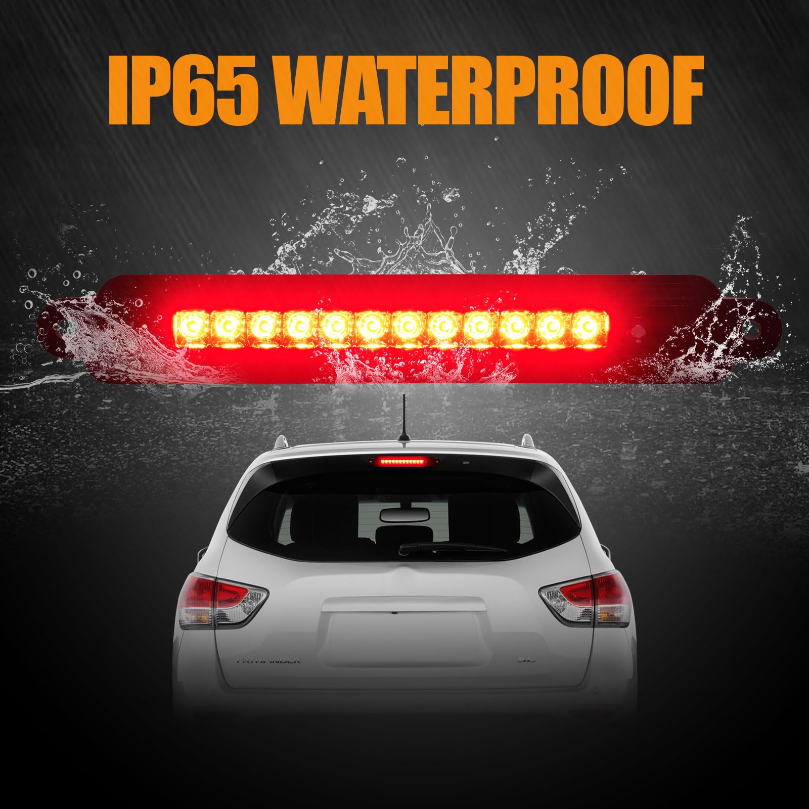 Cxdar Dual-Row LED Stop Light for Armada delivers a luminous glow.