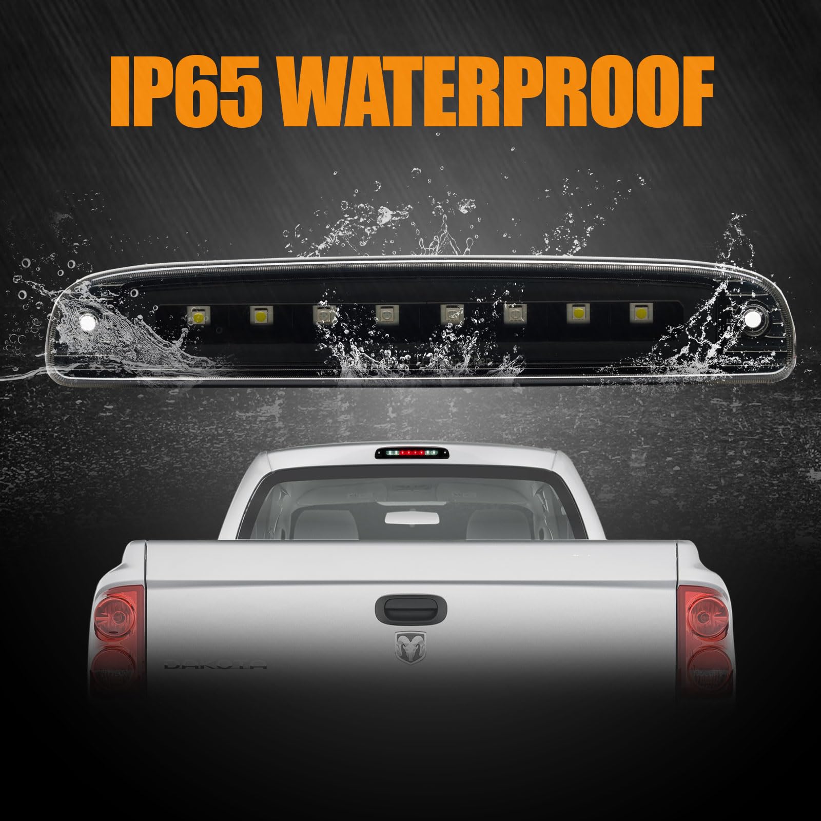 Cxdar high-mount center lamp for Dodge Dakota – elevated visibility for safer signaling.