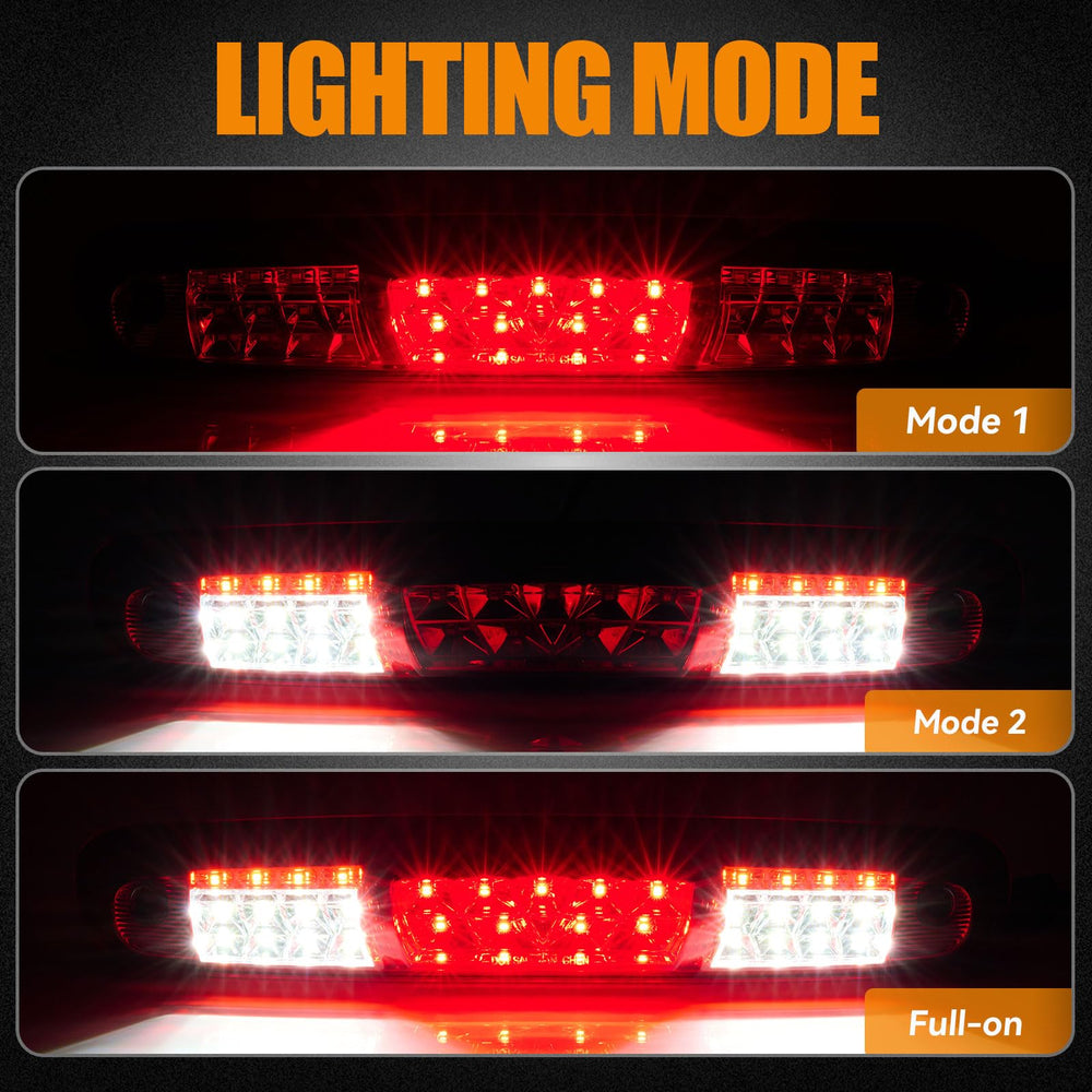 Cxdar high mount stop light with red lens and durable housing.