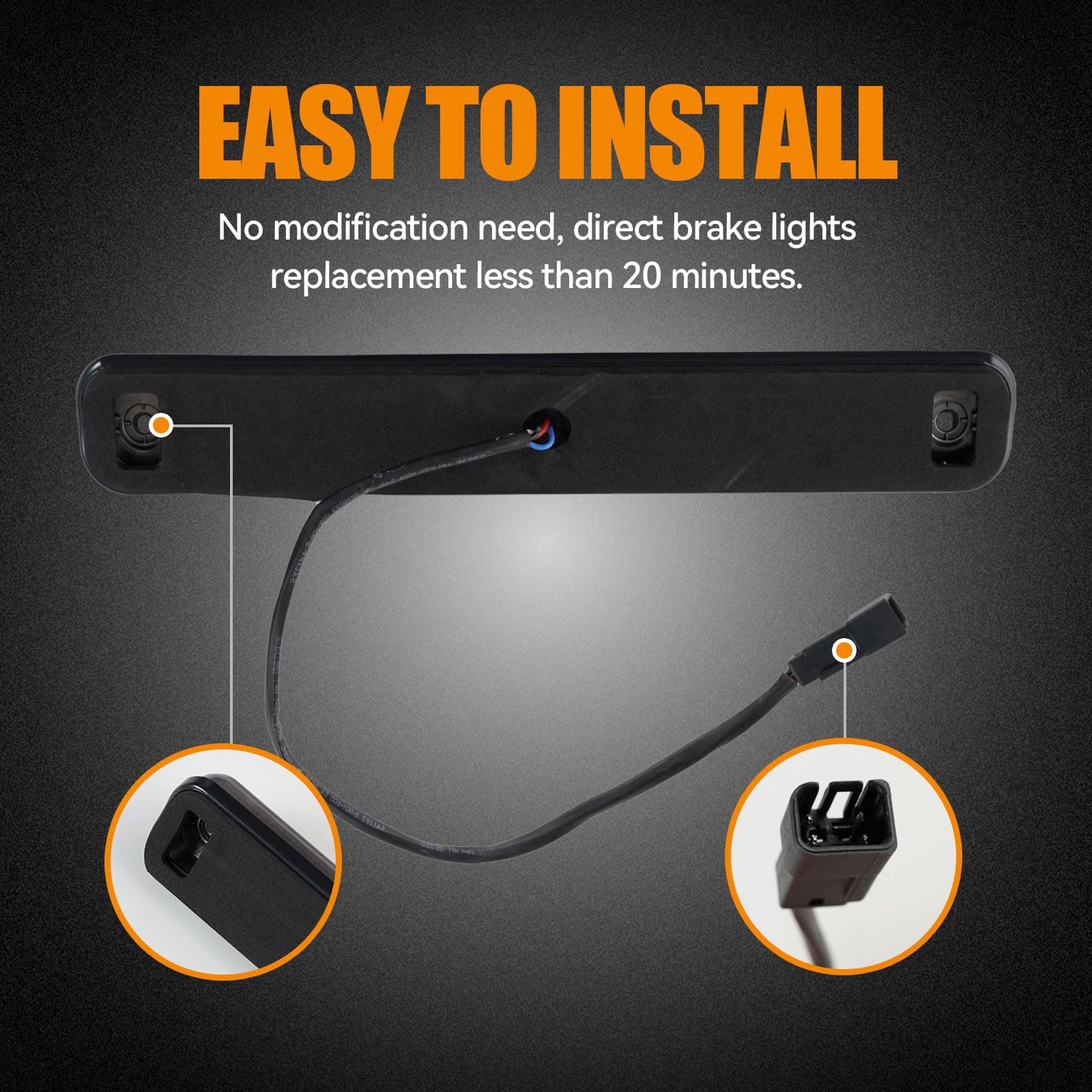 Cxdar IP65 waterproof brake light keeps signaling in rain and snow