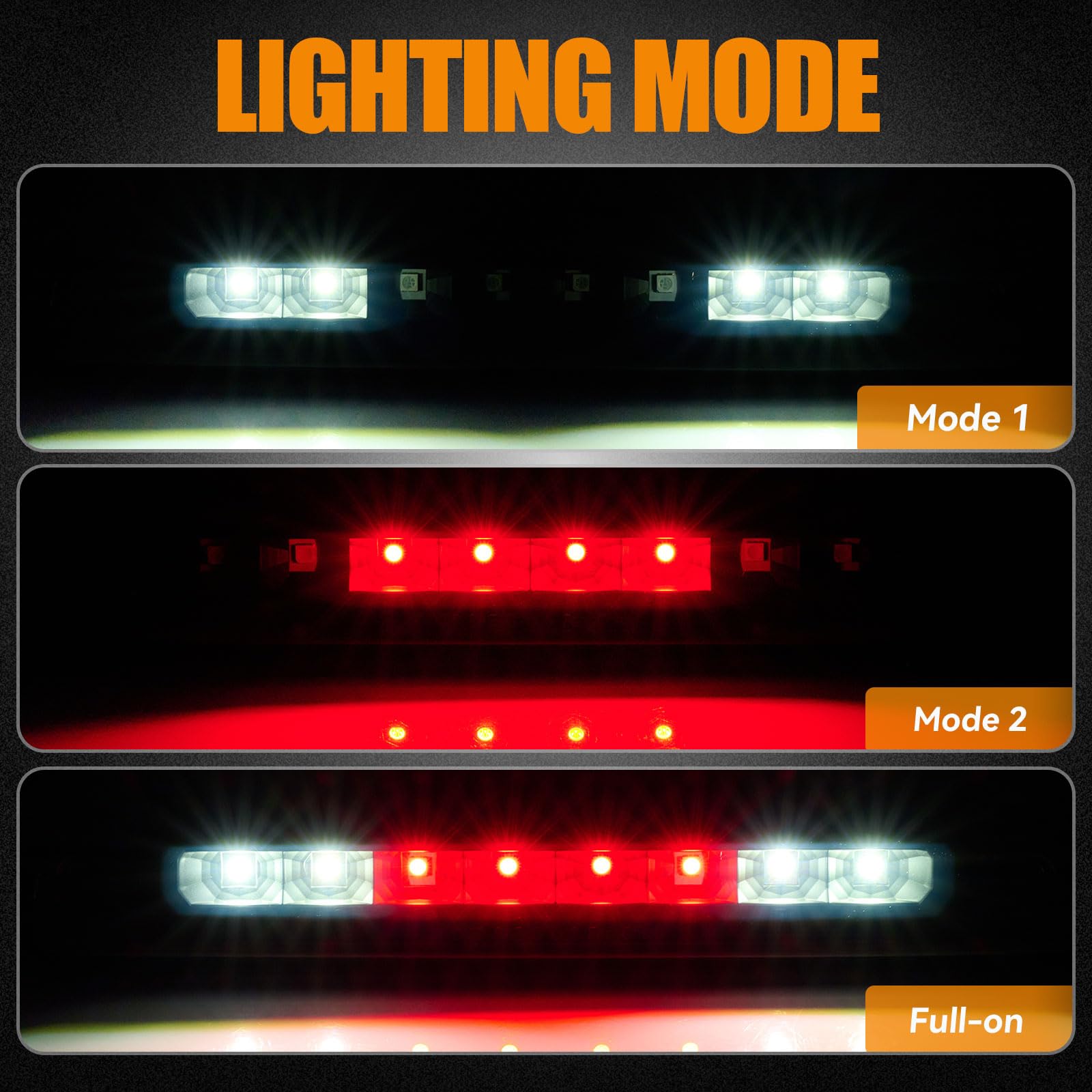 Cxdar LED brake light close-up for Dodge Dakota – bright LEDs for clearer braking signals.