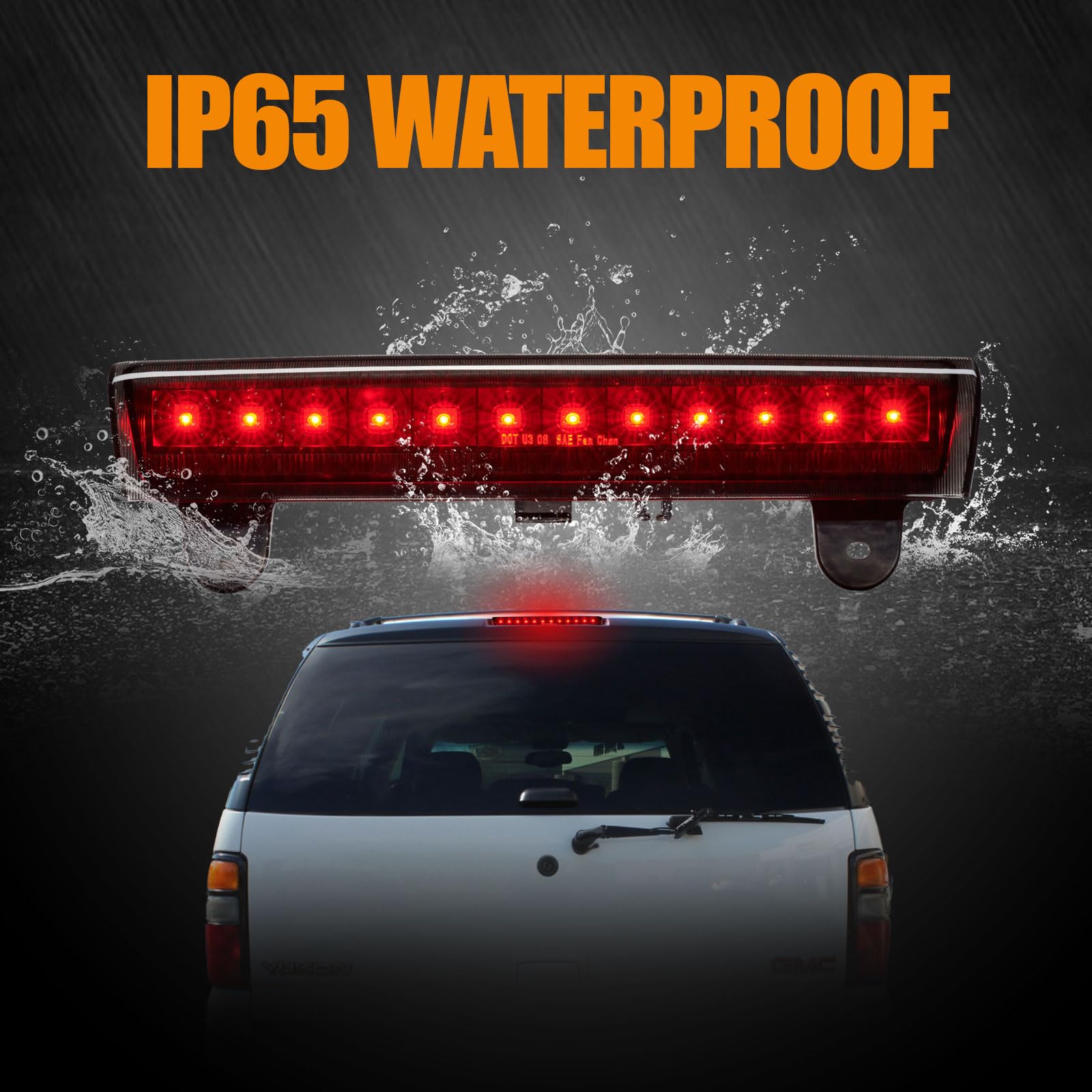 Cxdar PC lens brake light resists weather and dirt