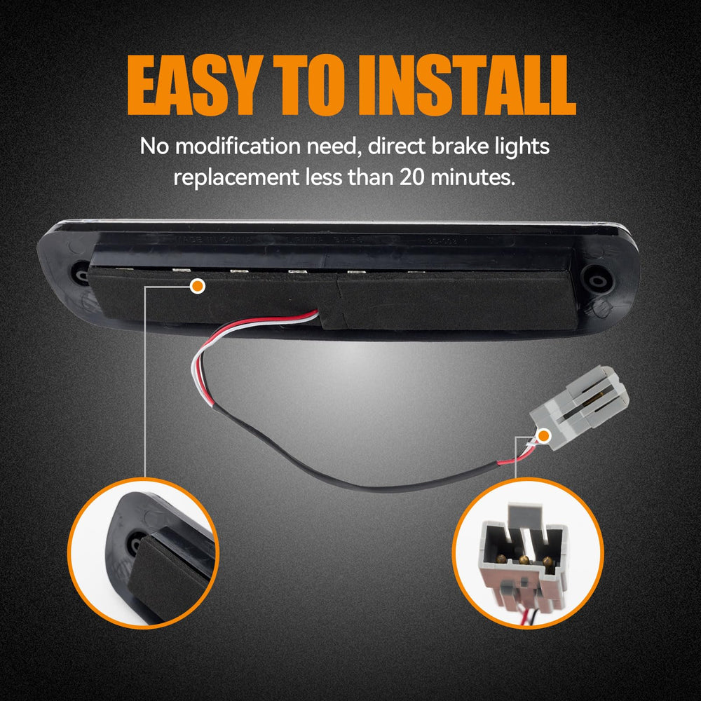 Cxdar plug-and-play brake light for easy installation.