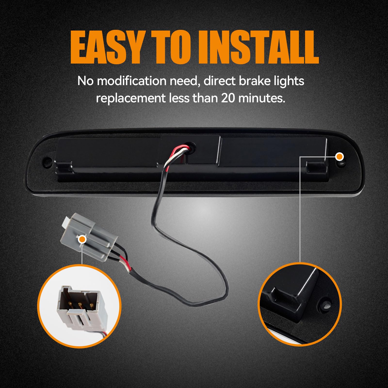 Cxdar dual-row LED brightness for a striking tail stop.
