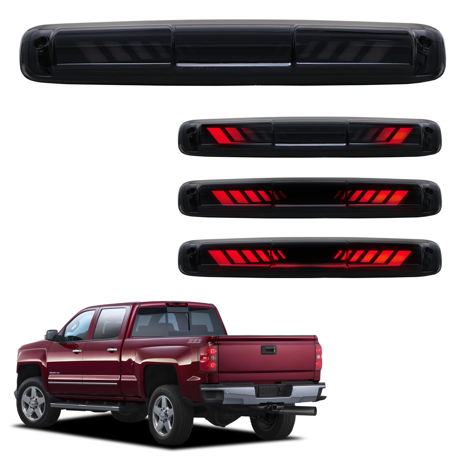 Cxdar third brake light for 1999-2006 Silverado/Sierra improves rear visibility