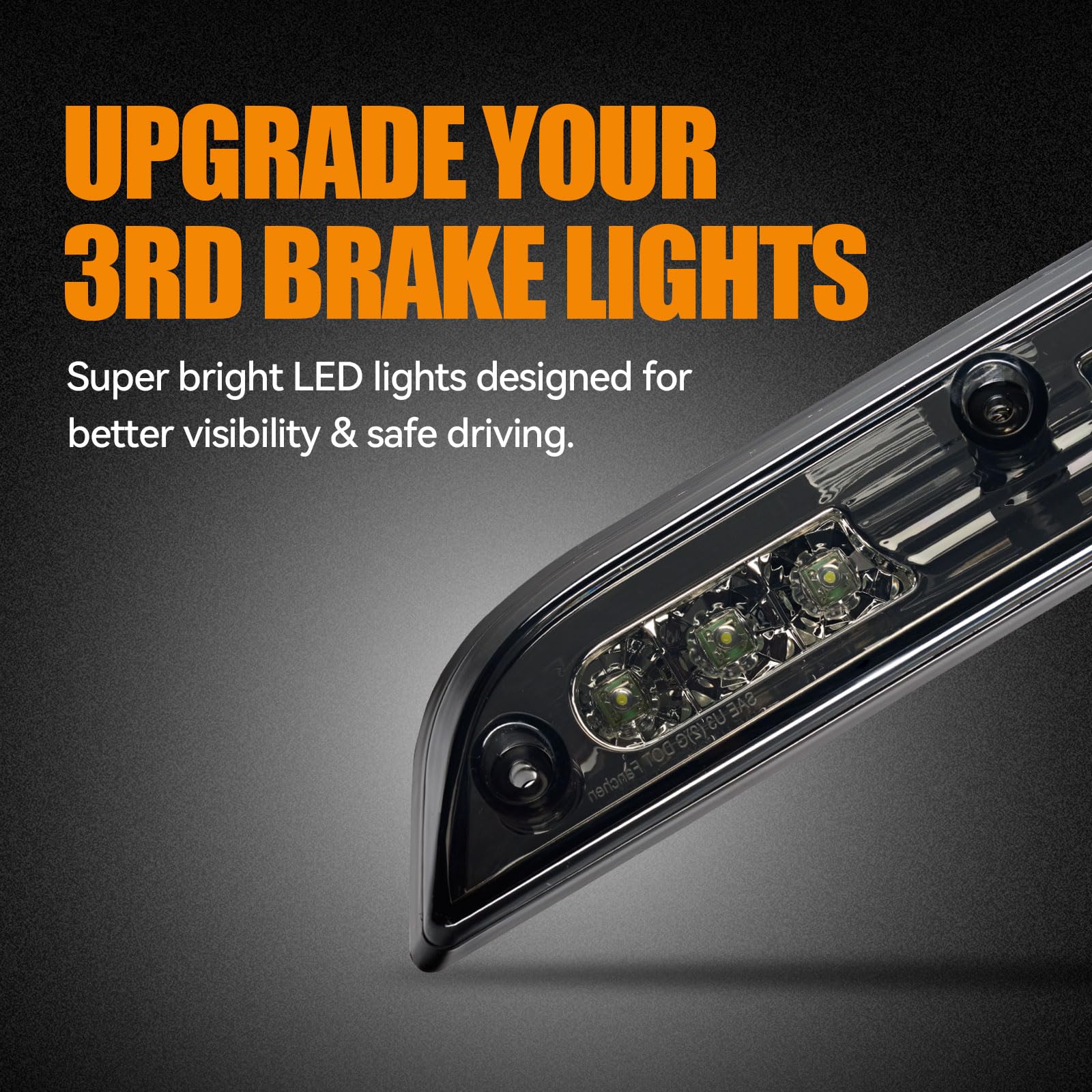 Cxdar third brake light for F-250/350, exterior view, rugged durability