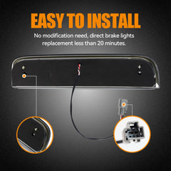 Cxdar high-mount brake light delivers broader rear illumination.