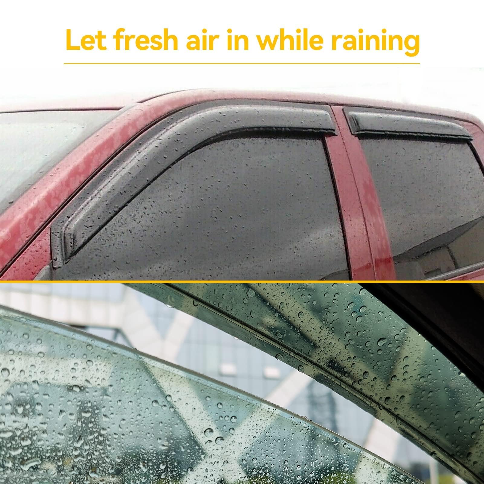 Cxdar Sierra 1500 crew cab visor guards rain and adds comfort