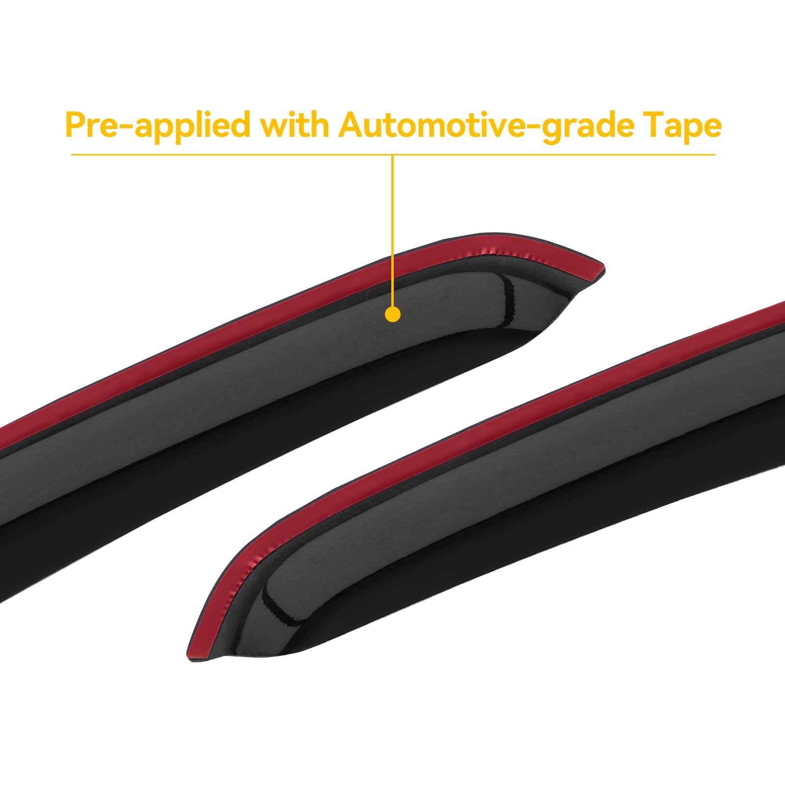 Cxdar Tahoe rear-right rain guard enables ventilation and rain protection.