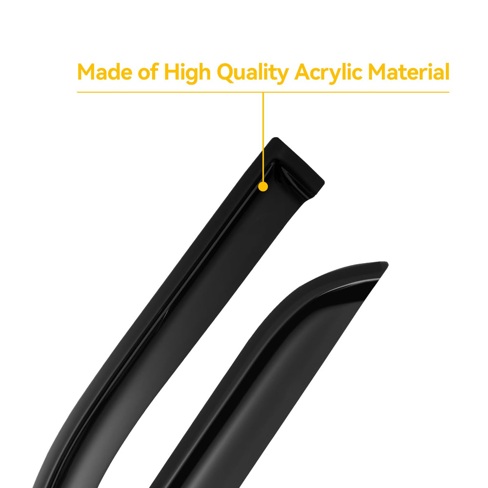 Cxdar window rain guards for Explorer rear set reducing rain exposure