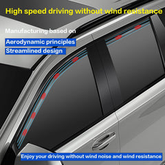 Cxdar window rain guard rear left door improves airflow without leaks.
