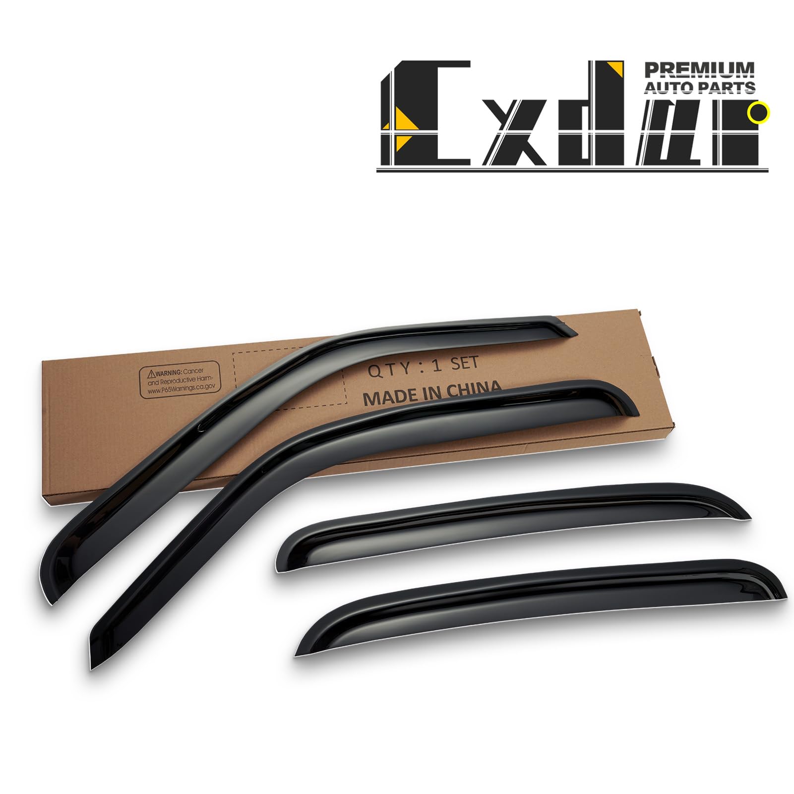 Cxdar rain guards packaging and tape-on installation process