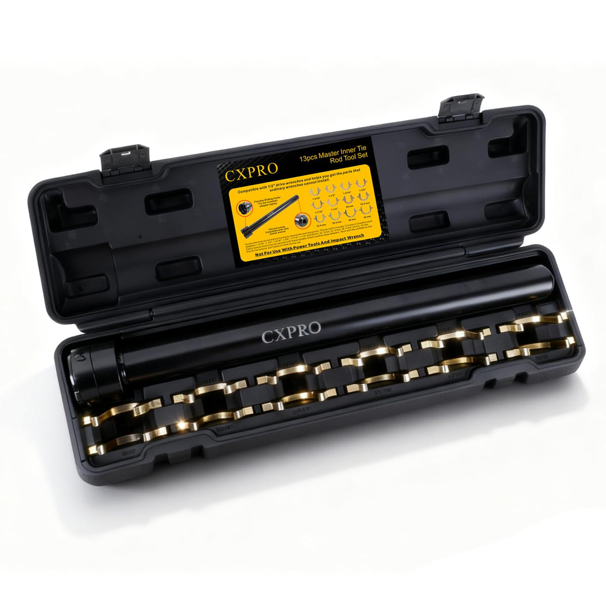 CXPRO inner tie rod removal kit, assembled for on-vehicle service and easy leverage.
