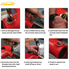 SAE sizes 1/4 to 1/2 inch cover common bolt repairs.