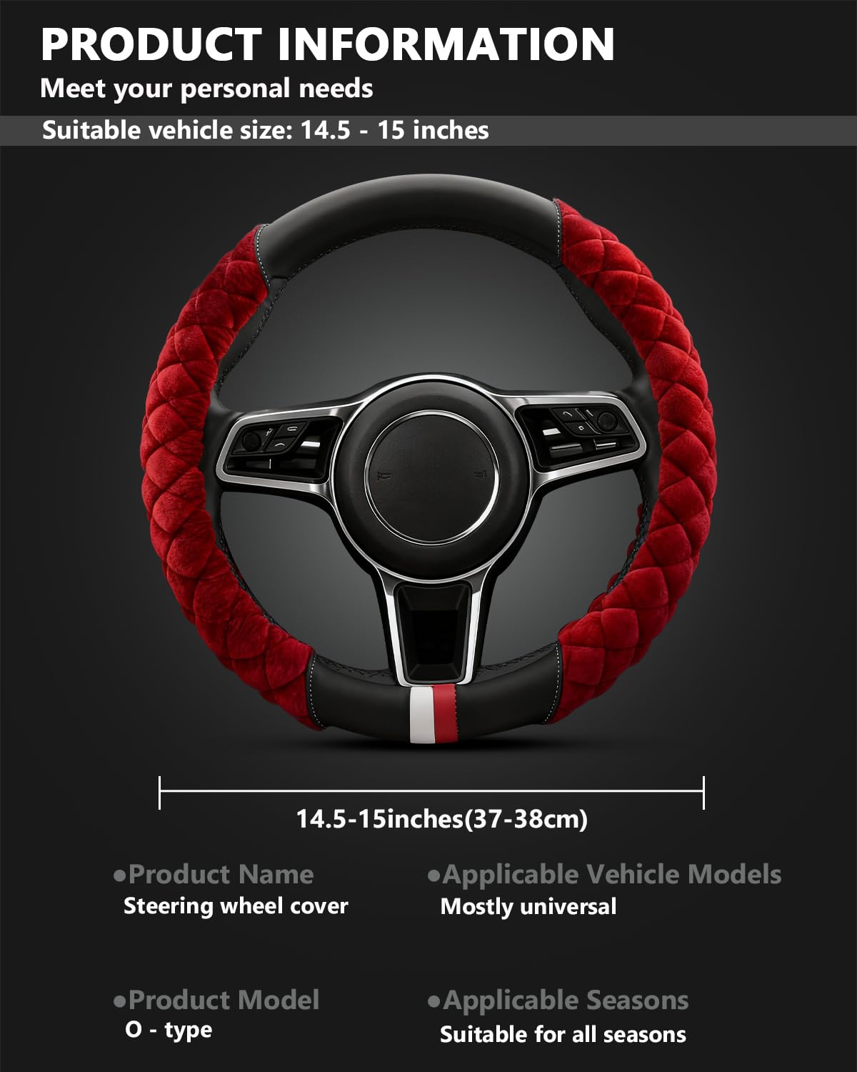 Interior detail with Cxtiy burgundy plush cover, upgrading look and protection.