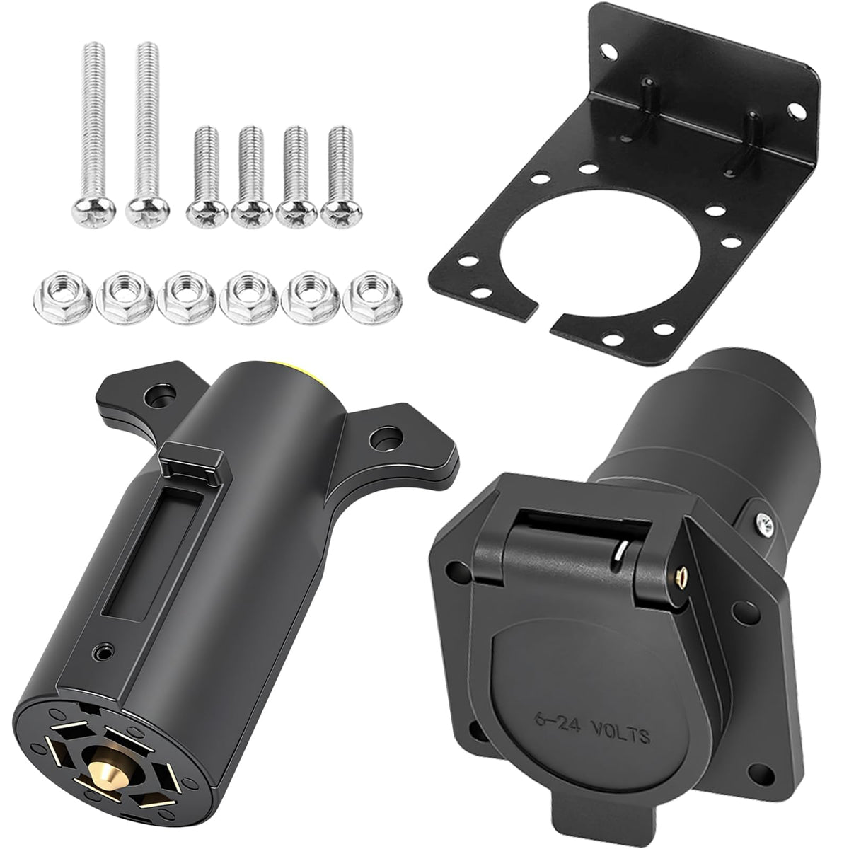 CXTM 7-way trailer connector kit assembly for easy installation.