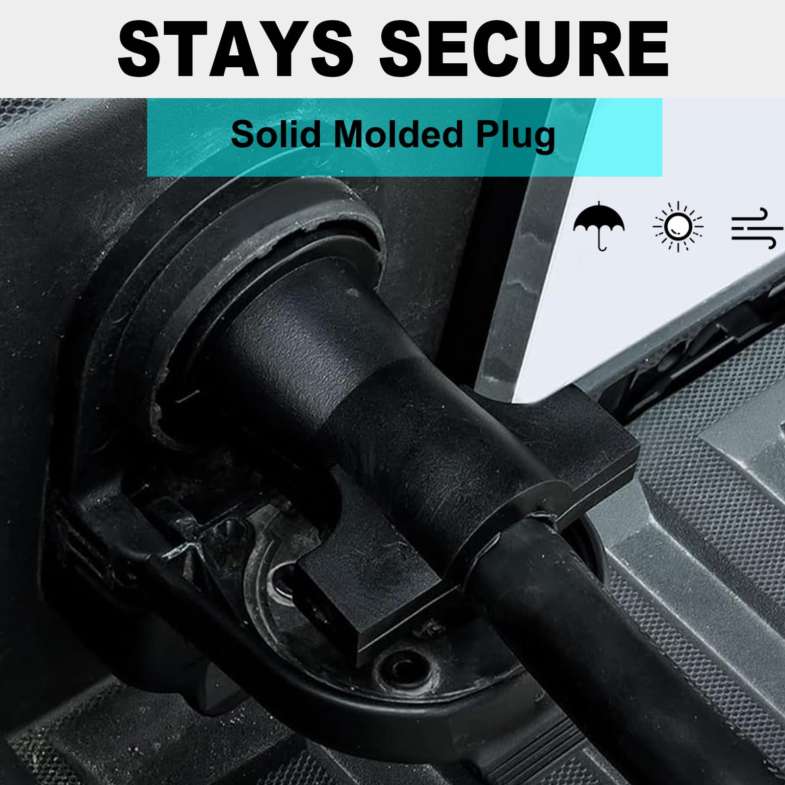 CXTM ergonomic trailer plug with handles to ease plugging and unplugging.