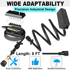 CXTM inline cable with double prongs for secure trailer power connections.
