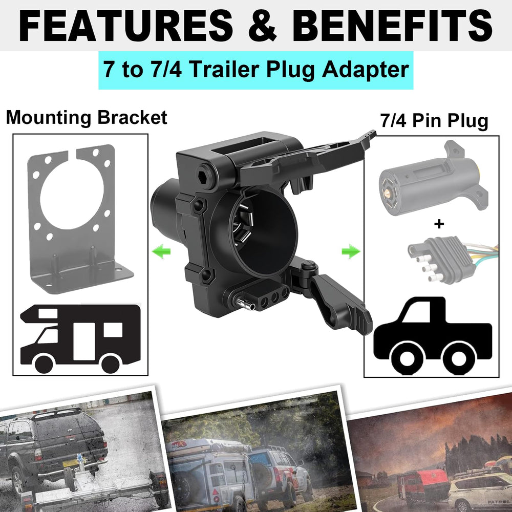 CXTM 5-flat adapter enabling compatibility with a wide range of trailers