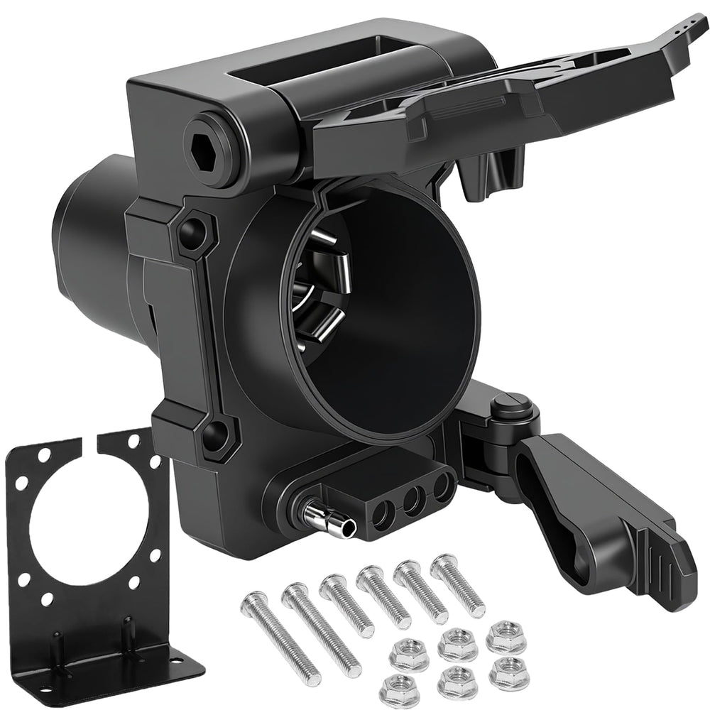 CXTM Multi Tow dual-output adapter shown with 7-pin and 7-blade connection for versatile towing options