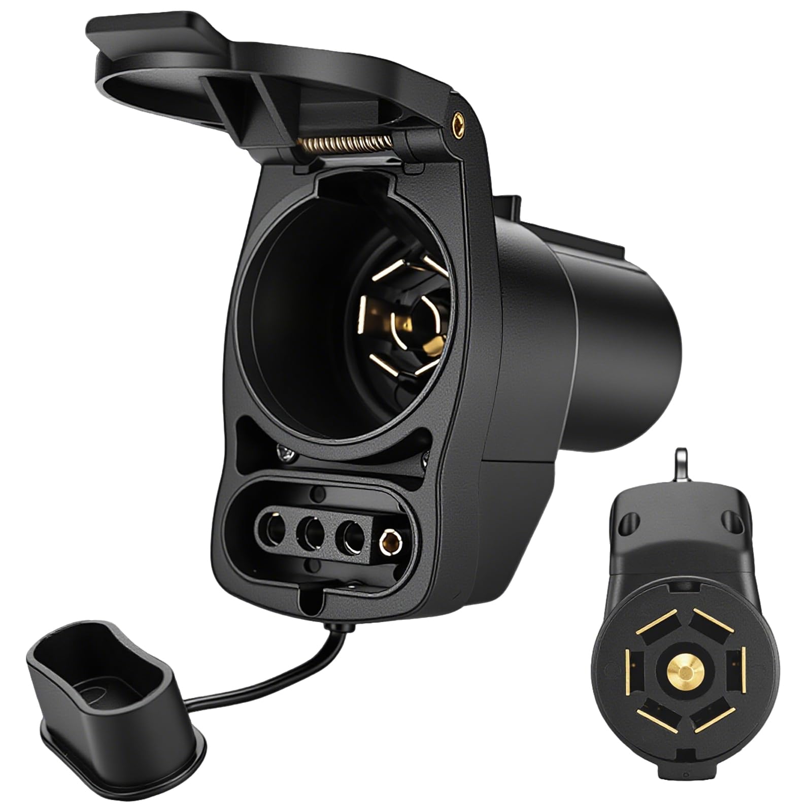 CXTM Multi Tow adapter front view with 7-pin to 4-pin wiring for versatile towing.