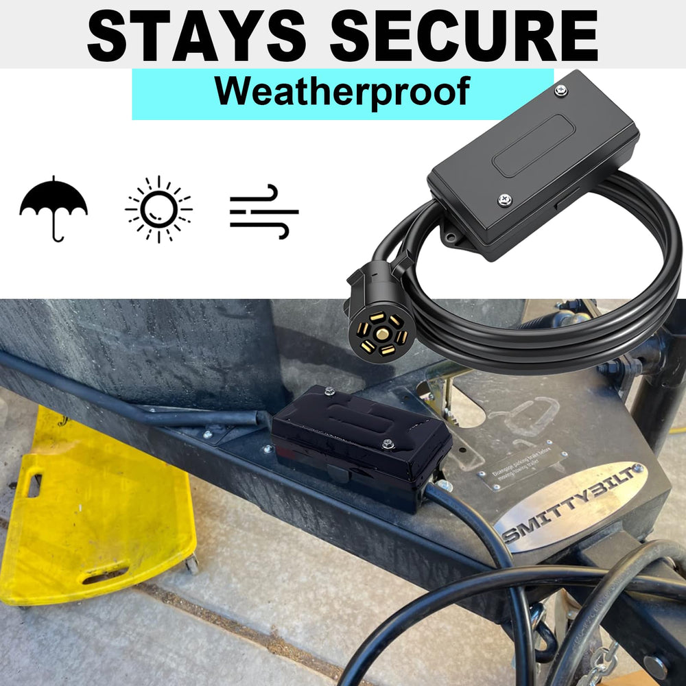 CXTM weather-resistant trailer cable used in rain-ready conditions