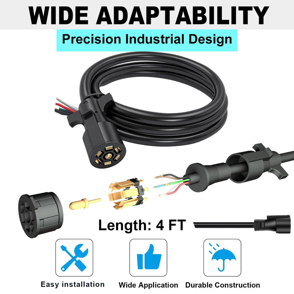 CXTM weather-resistant trailer cord designed for all-weather towing and outdoor setups.