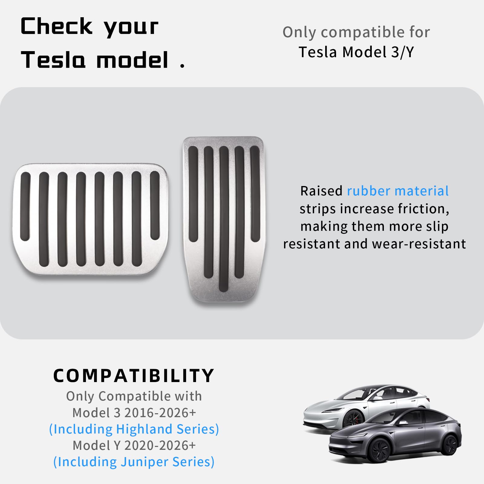 CYBERBEANS brake pedal cover for Tesla Model 3/Y improves pedal feel and durability