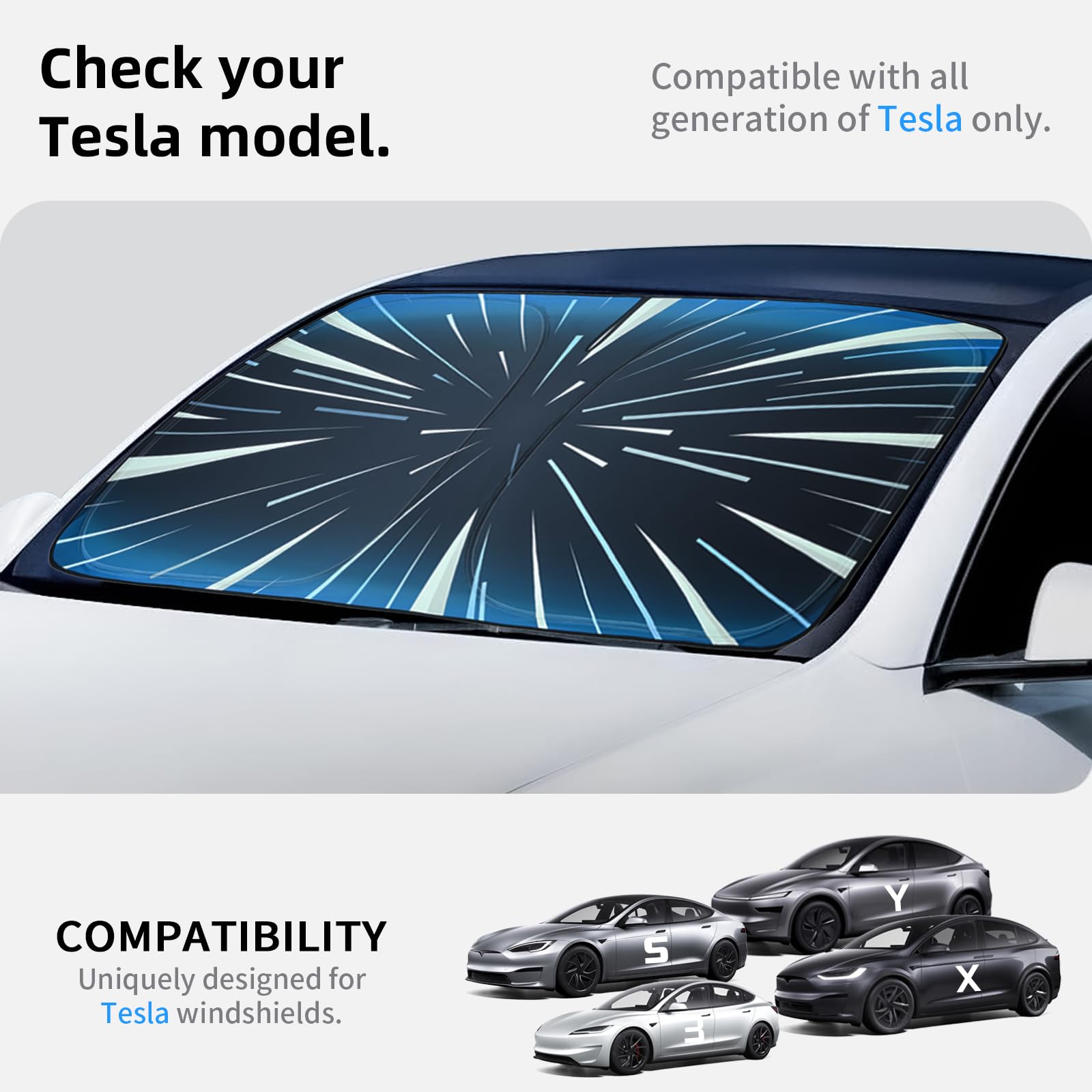 CYBERBEANS Ludicrous Sunshade folded storage design shows compact portability