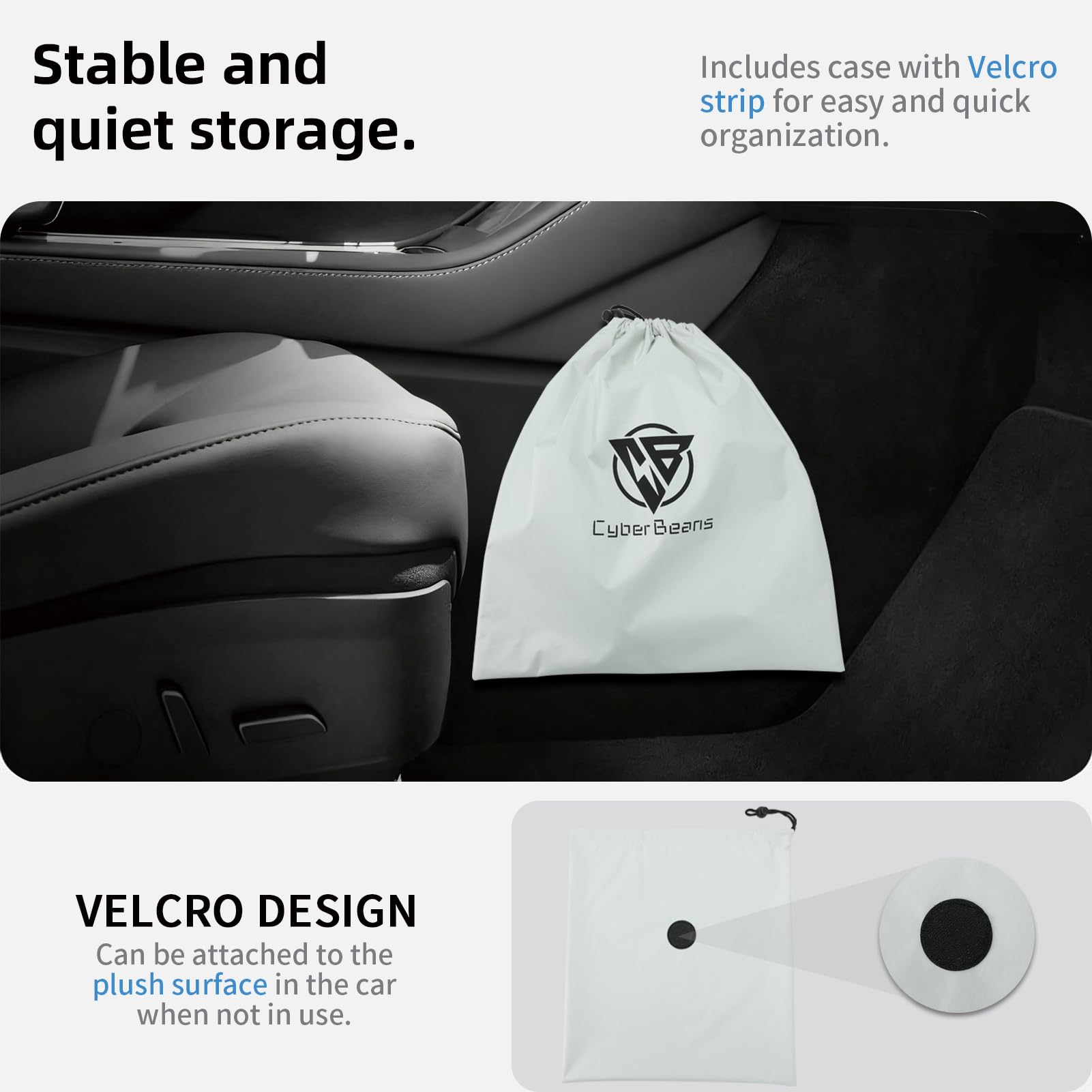 CYBERBEANS Ludicrous Sunshade memory alloy frame maintains shape against sun exposure